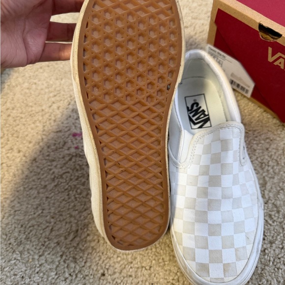 Vans White Checkered Slip-On Sneakers - Picture 3 of 4